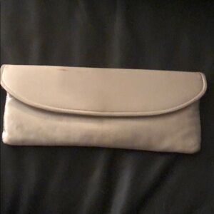 White silk clutch